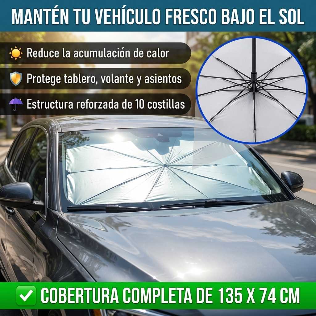 COMBO DE ESPEJO Y PARASOL PARA AUTOS