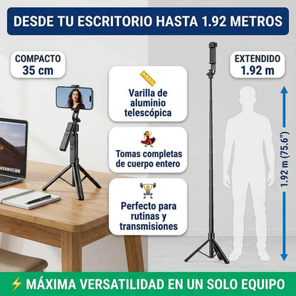 Trípode Inteligente AutoTrack Pro AI 360° (1.92m)